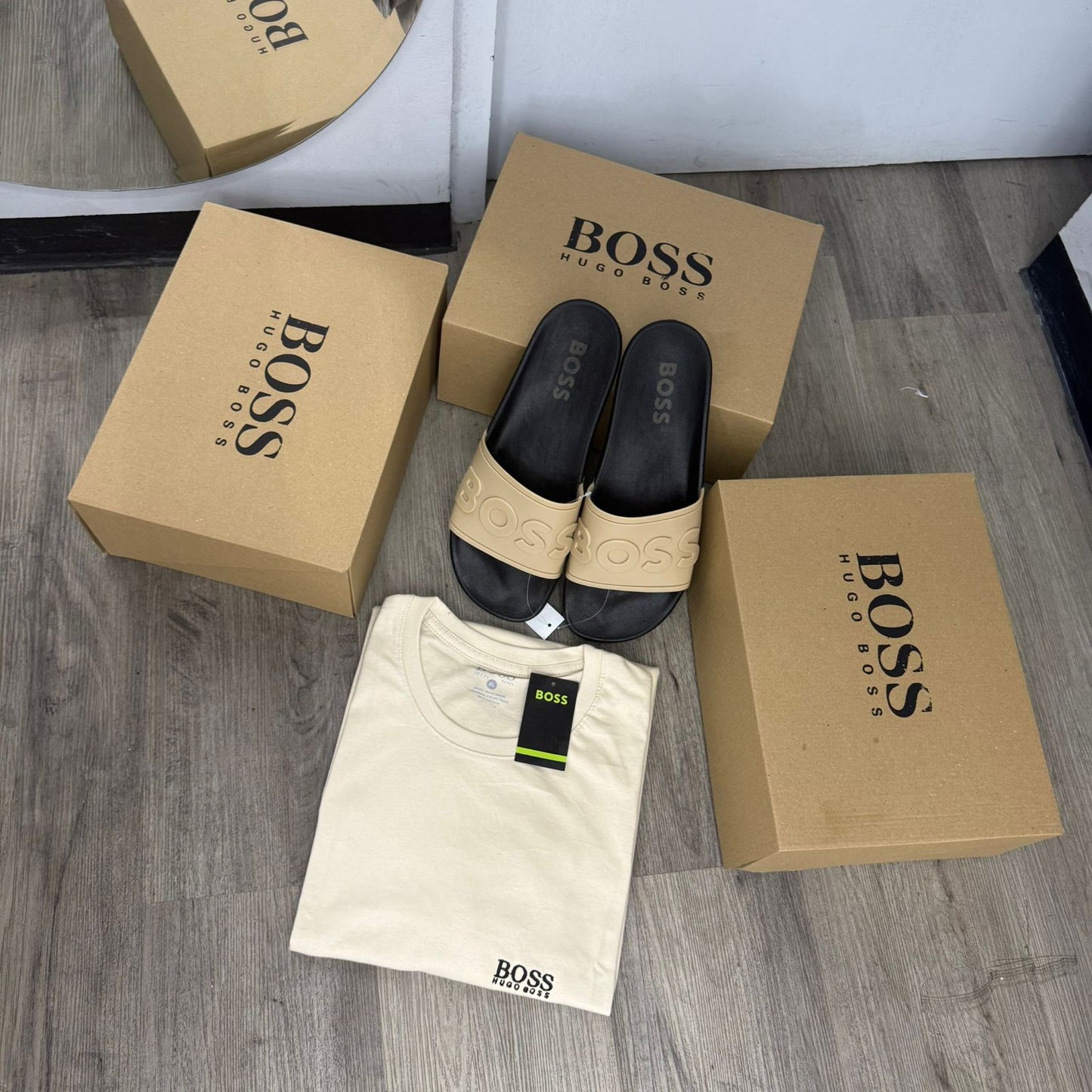 COMBO CAMISA HUGO BOSS + SANDALIAS