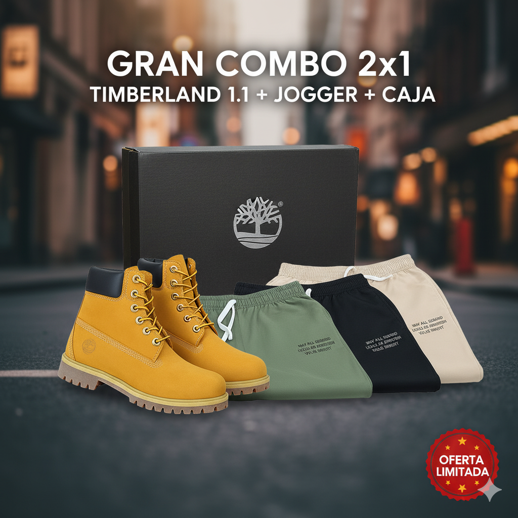 GRAN COMBO 2x1 – TIMBERLAND CLÁSICAS 1.1 + JOGGER