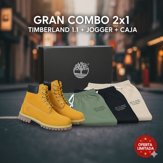 GRAN COMBO 2x1 – TIMBERLAND CLÁSICAS 1.1 + JOGGER