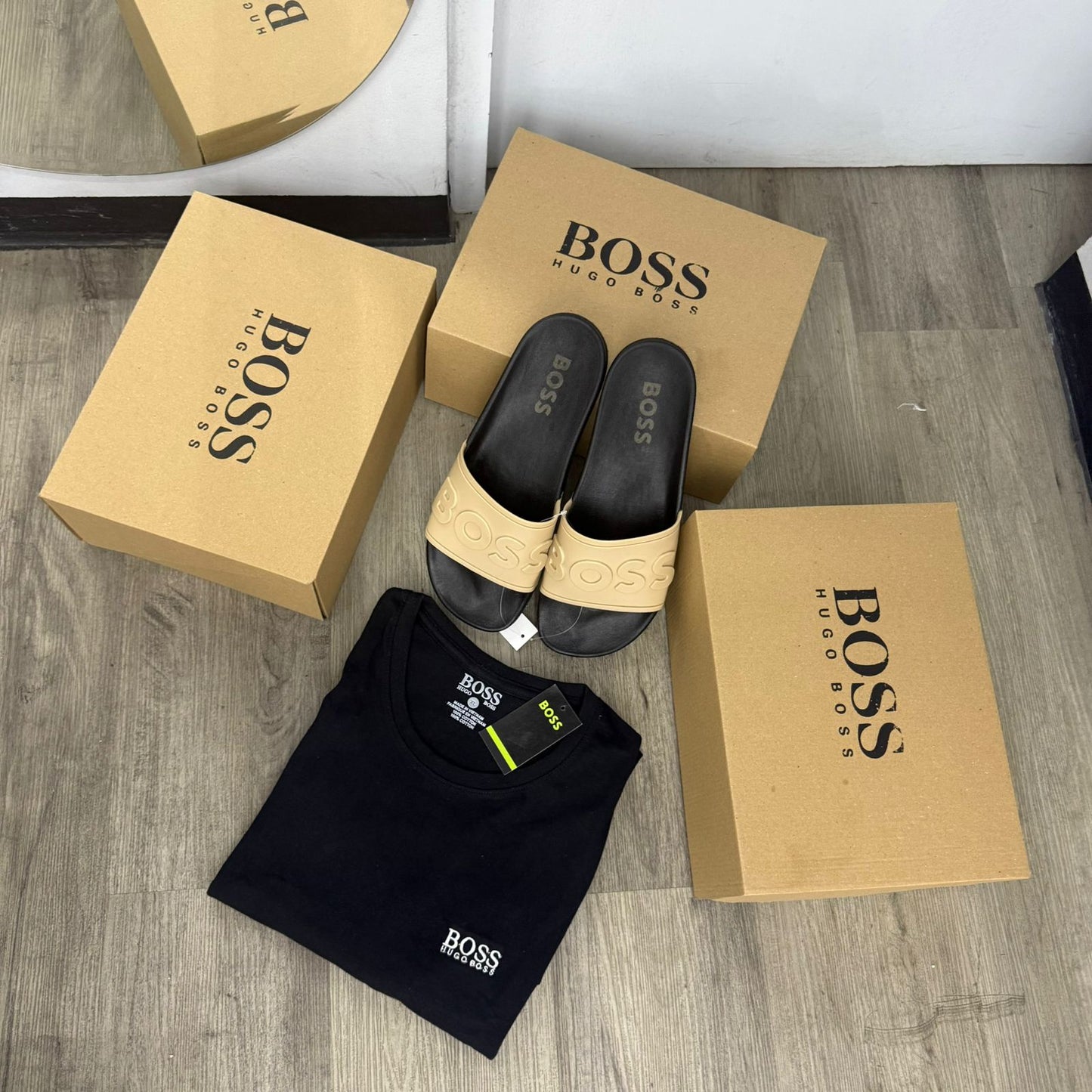 COMBO CAMISA HUGO BOSS + SANDALIAS